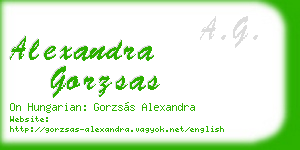 alexandra gorzsas business card
