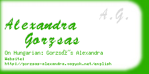 alexandra gorzsas business card